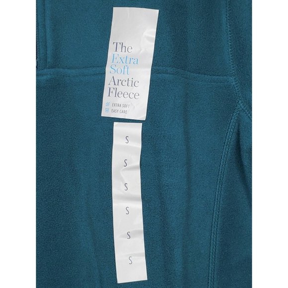 Croft & Barrow Small Green Extra Soft Artic Fleece 1/4 Zip Sweater With 2 Pocket - Picture 4 of 11